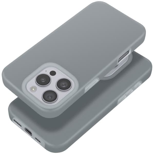 Skal till iPhone 16 Pro - AVIZAR - Mjuk silikon - Upphöjd kant - Grå