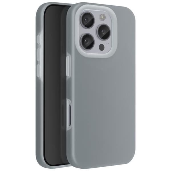 Skal till iPhone 16 Pro - AVIZAR - Mjuk silikon - Upphöjd kant - Grå