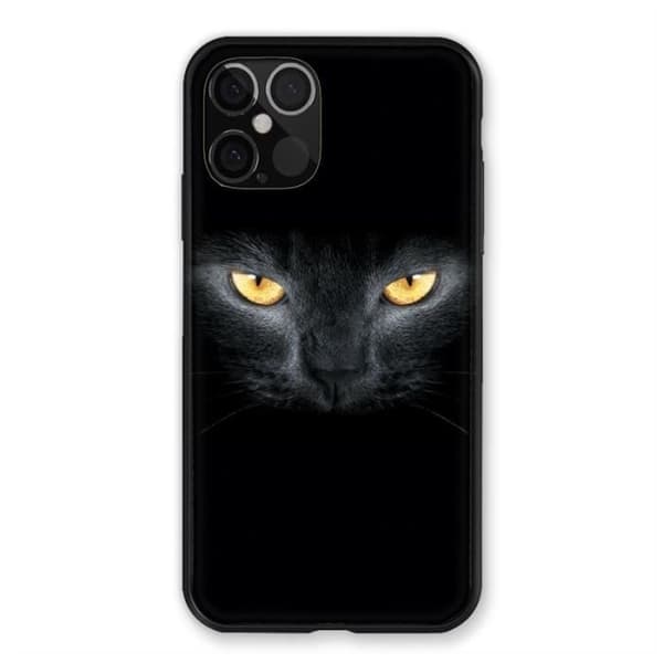 Fodral till Iphone 12/12 Pro Black Cat en storlek