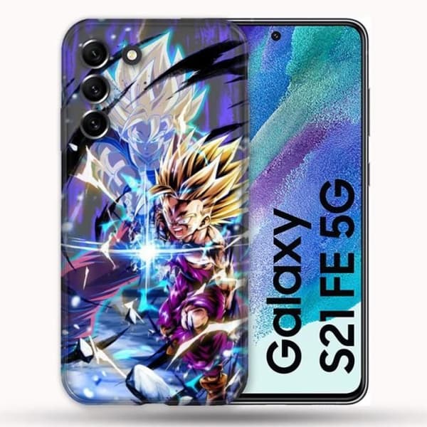 Fodral till Samsung Galaxy S21 FE / S21FE Manga Dragon Ball Sangohan Duo en storlek