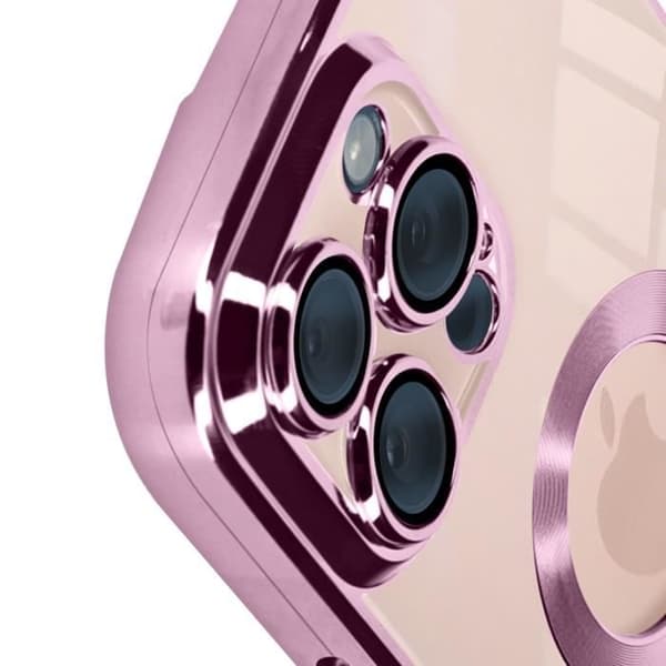Glam Series Fodral till iPhone 16 Pro Max Stötsäker Rosa - AVIZAR - Halvstyvt - Syntet - Smidigt