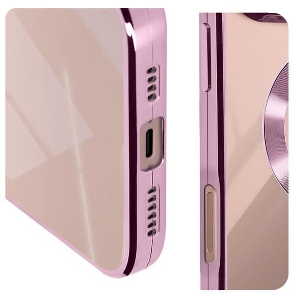 Glam Series Fodral till iPhone 16 Pro Max Stötsäker Rosa - AVIZAR - Halvstyvt - Syntet - Smidigt