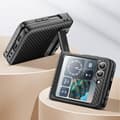 Miniatyrbild 3 av 4: Fodral till Samsung Galaxy Z Flip 6 Rugged Carbon Fiber Kickstand I-Blason Black