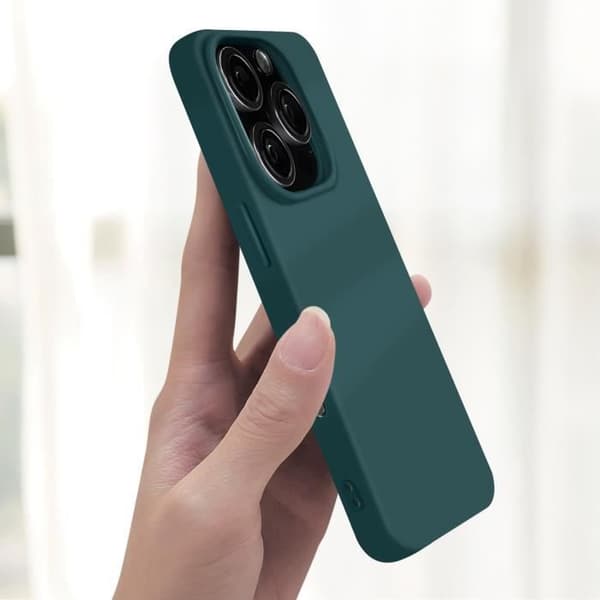 Skal till iPhone 16 Pro Max - AVIZAR - Silikon - Matt finish - Mörkgrön
