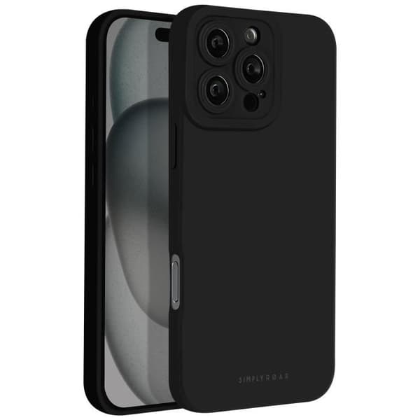 Skal till iPhone 16 Pro Max Silikon Matt Soft Touch Camera Protected Roar Black