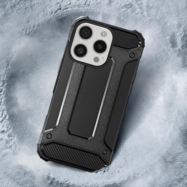 Skal till iPhone 16 Pro Max Hybrid Förstärkta hörn Anti-fall 1,8m Svart