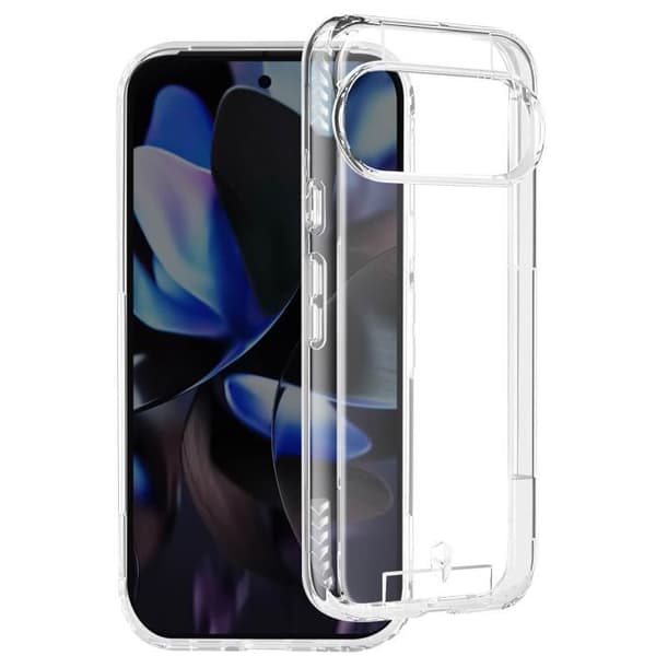 Fodral för Google Pixel 9 och 9 Pro Förstärkt, stötsäkert anti-fall 3 m Force Fodral Transparent
