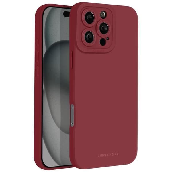 Skal till iPhone 16 Pro - ROAR - Luna - Röd - Mjuk silikon - Kameraskyddad