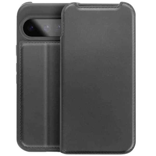 Etui för Google Pixel 9 och 9 Pro - BIGBEN - Klämskydd med kortfack och videostöd - Svart