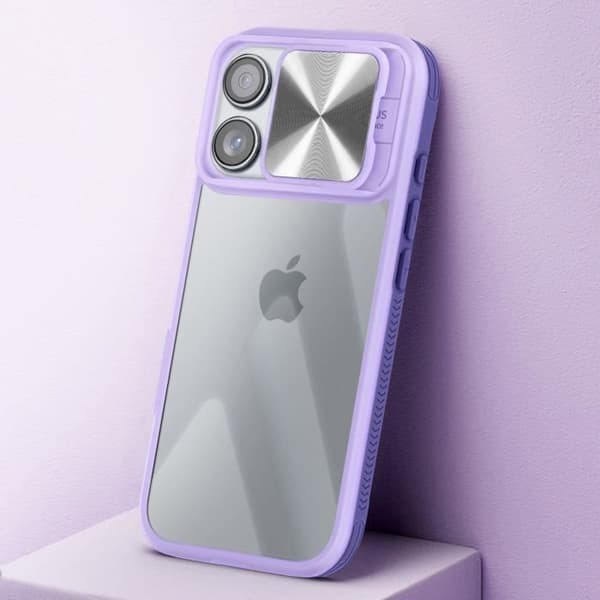 Fodral för iPhone 16 Pro - AVIZAR - Skjut kameraskydd - QI-kompatibelt - Lila