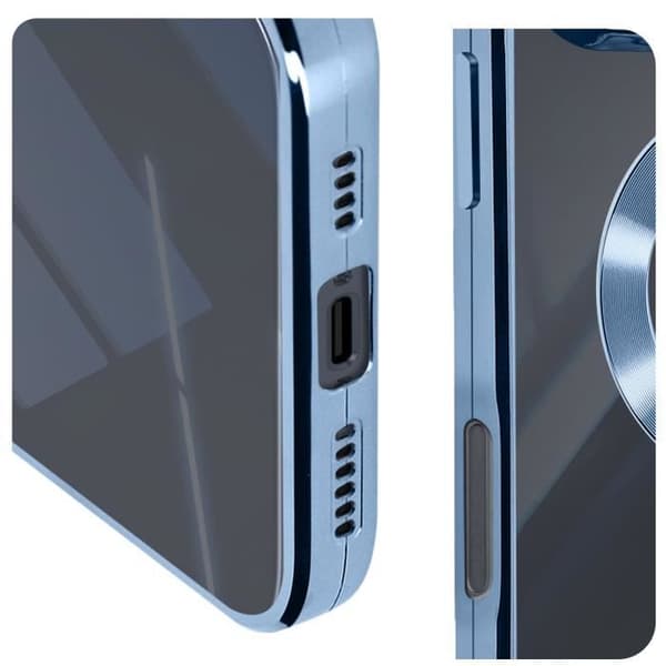 Glam Series Fodral för iPhone 16 Pro Stötsäkert Blå - AVIZAR - Halvstyvt - Syntet - Blandat