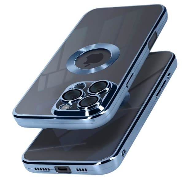 Glam Series Fodral för iPhone 16 Pro Stötsäkert Blå - AVIZAR - Halvstyvt - Syntet - Blandat