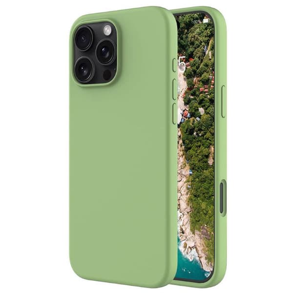 Liquid silikon deksel Apple iPhone 16 Pro - Matcha Green