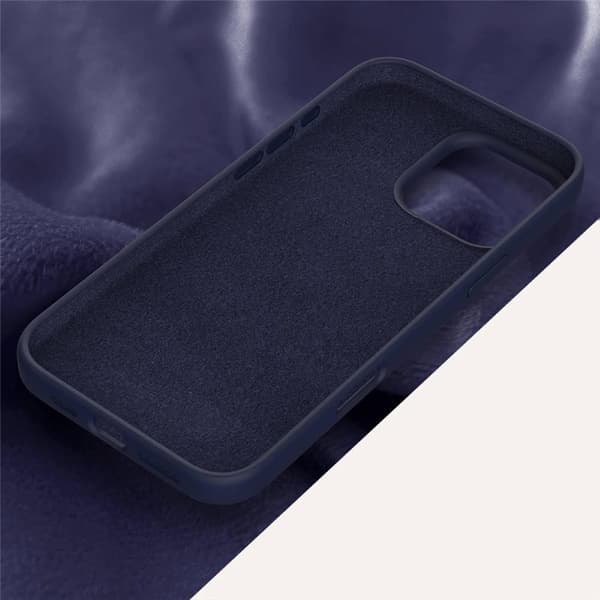 Liquid silikon deksel Apple iPhone 16 Pro - Midnight Blue