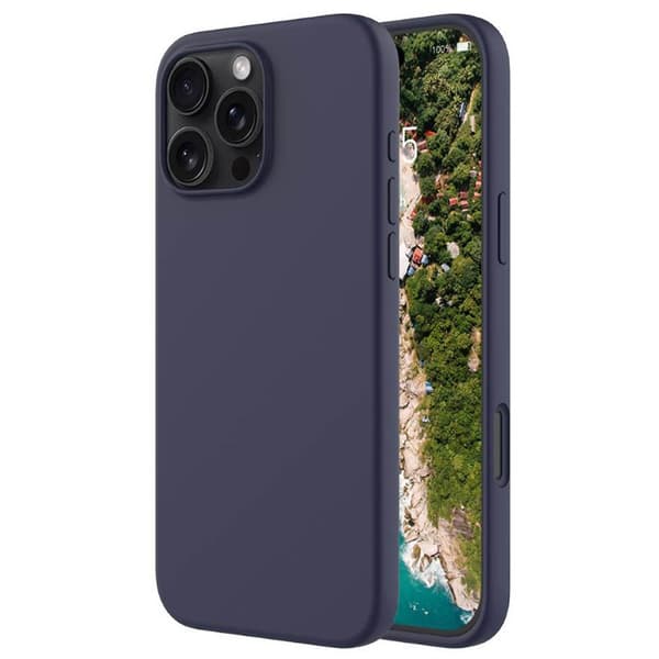 Liquid silikon deksel Apple iPhone 16 Pro - Midnight Blue
