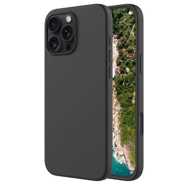 Liquid silikon deksel Apple iPhone 16 Pro - Onyx Black