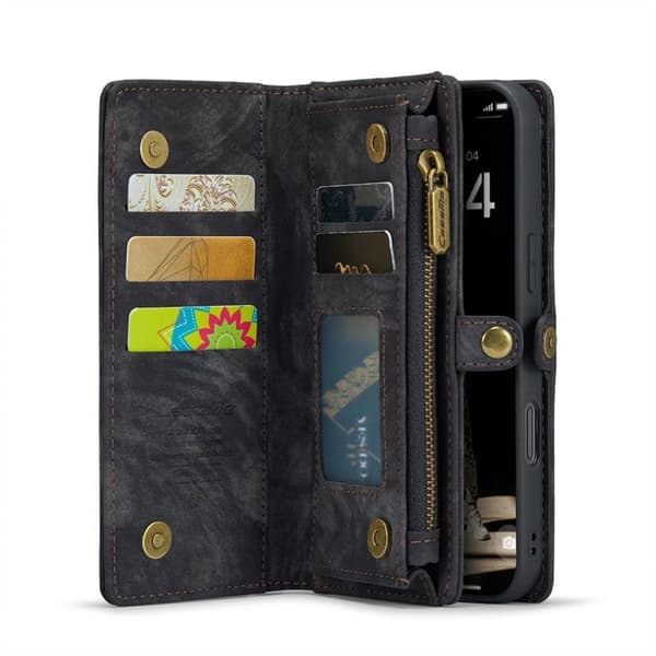 CaseMe puhelimenkotelo 008 8-kortti Apple iPhone 16 Pro - Musta/harmaa