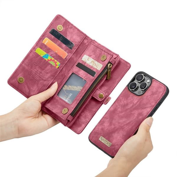 CaseMe mobilcover 008 8-kort Apple iPhone 16 Pro - Rød