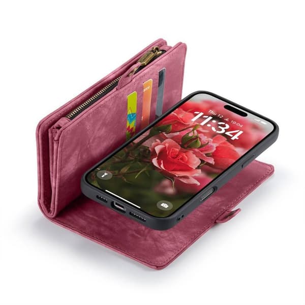 CaseMe mobilcover 008 8-kort Apple iPhone 16 Pro - Rød