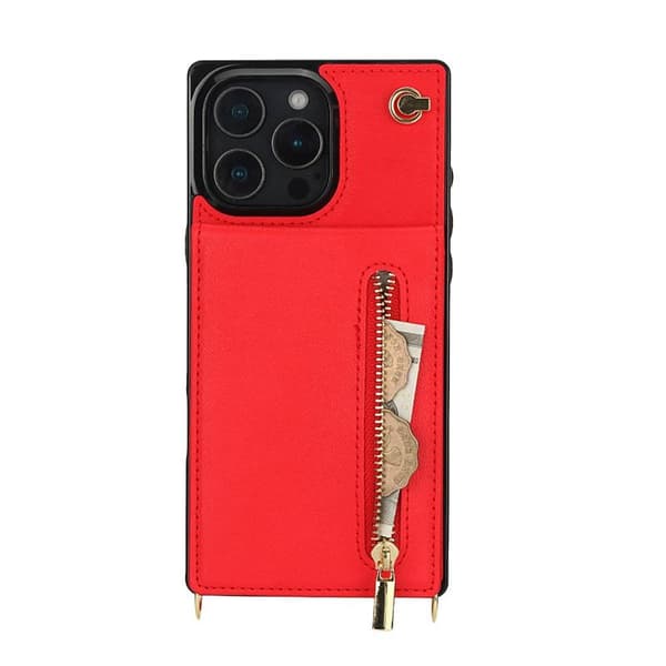 Zipper halskjede deksel Apple iPhone 16 Pro Max - Rød