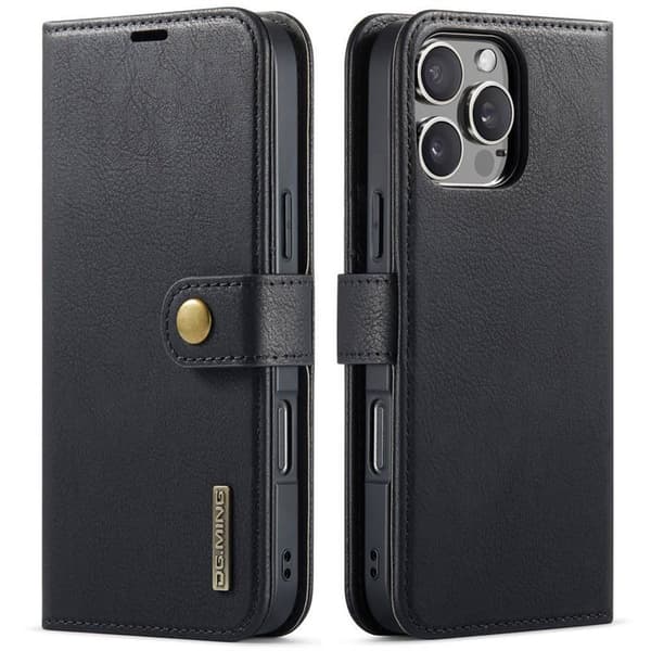 Mobil lommebok DG-Ming 2i1 Apple iPhone 16 Pro Max - Svart
