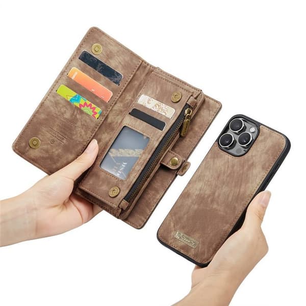 CaseMe puhelimenkotelo 008 8-kortti Apple iPhone 16 Pro Max - Ruskea