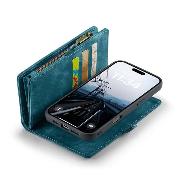 CaseMe mobildeksel 008 8-kort Apple iPhone 16 Pro Max - Blå