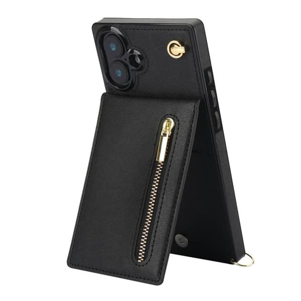 Zipper necklace case Apple iPhone 16 Plus - Svart