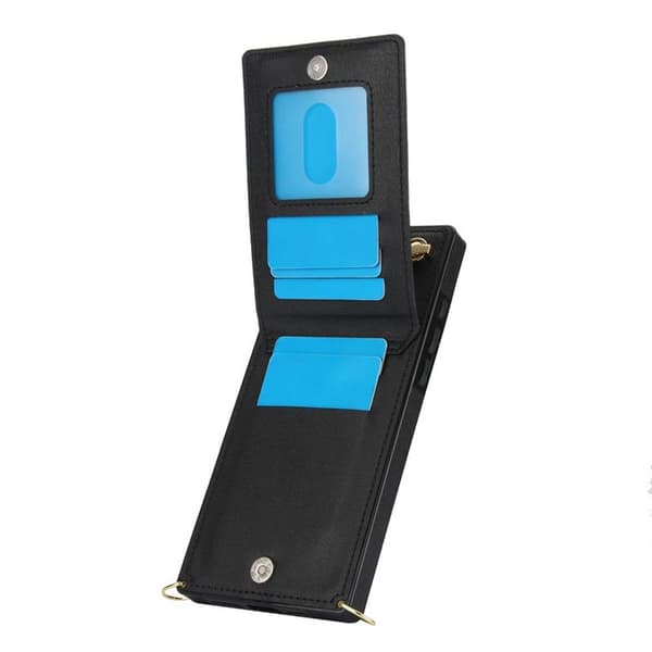 Zipper necklace case Apple iPhone 16 Plus - Svart
