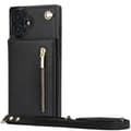 Miniatyrbild 1 av 6: Zipper necklace case Apple iPhone 16 Plus - Svart