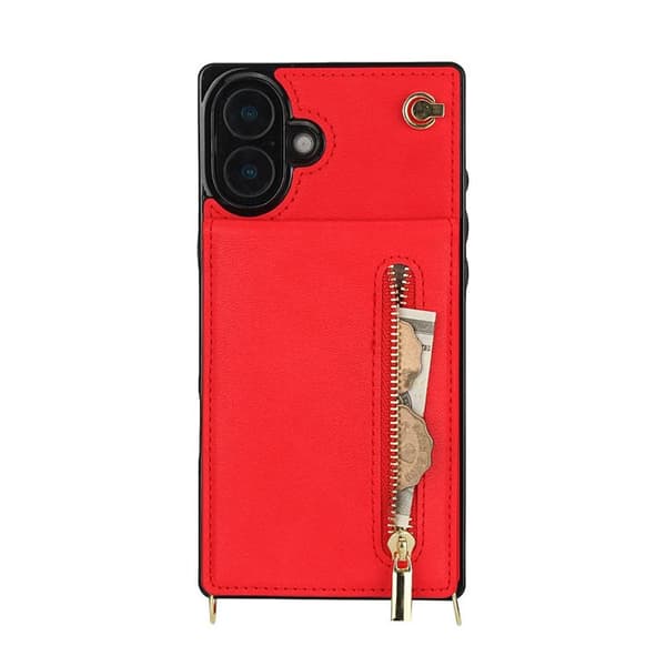 Zipper halskæde cover Apple iPhone 16 Plus - Rød