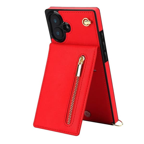 Zipper halskæde cover Apple iPhone 16 Plus - Rød