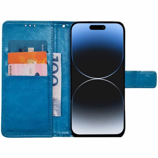 Lommebokdeksel 3-kort Apple iPhone 16 Plus - Lyseblå