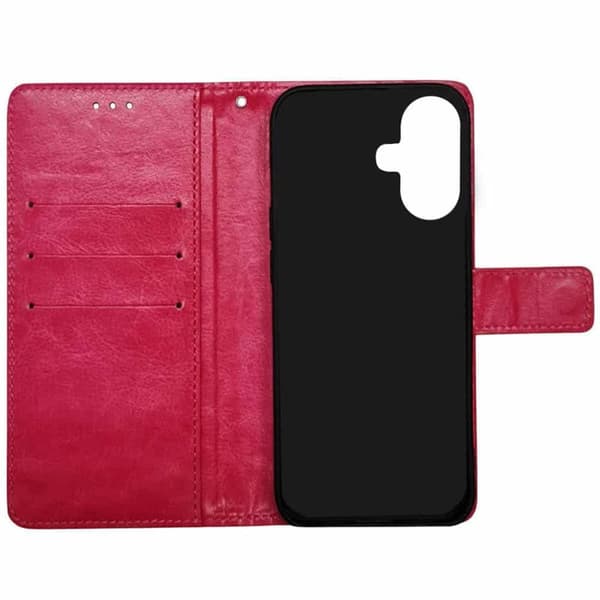 Wallet cover 3-kort Apple iPhone 16 Plus - Lyserød