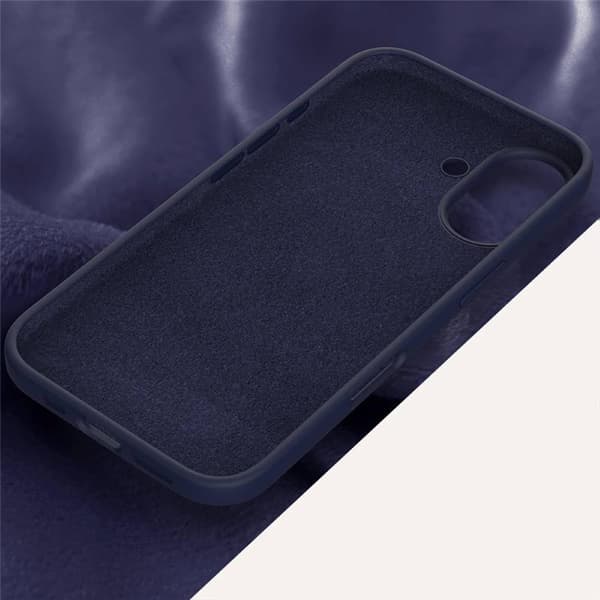 Liquid silikon skal Apple iPhone 16 Plus - Midnight Blue