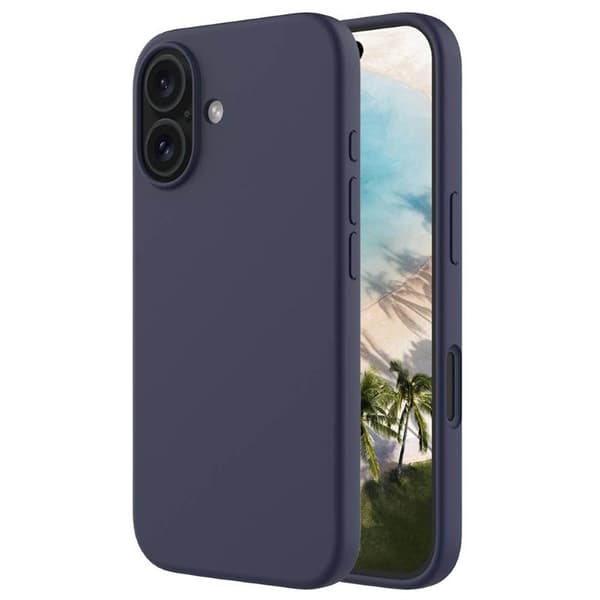 Liquid silikon skal Apple iPhone 16 Plus - Midnight Blue