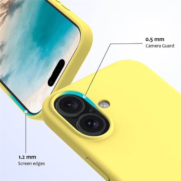 Liquid silikonisuoja Apple iPhone 16 Plus - Canary Yellow