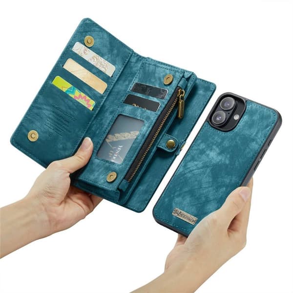 CaseMe mobilcover 008 8-kort Apple iPhone 16 Plus - Blå