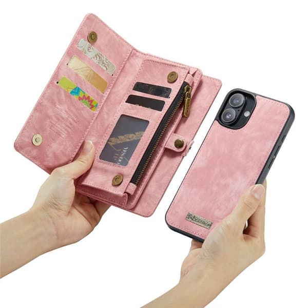 CaseMe mobilfodral 008 8-kort Apple iPhone 16 Plus - Rosa