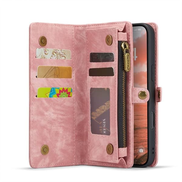CaseMe mobilfodral 008 8-kort Apple iPhone 16 Plus - Rosa