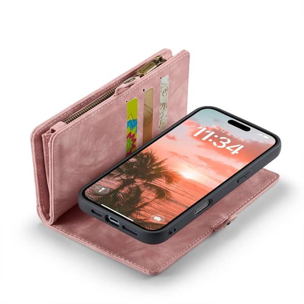CaseMe mobilfodral 008 8-kort Apple iPhone 16 Plus - Rosa