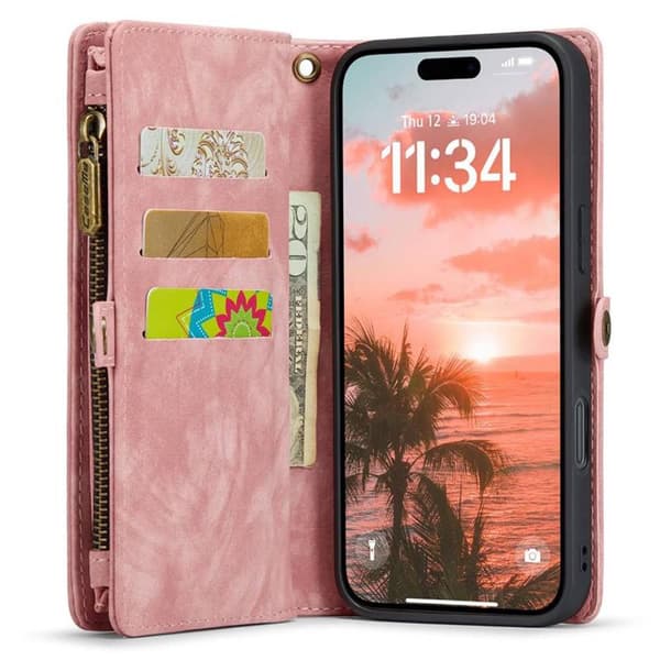 CaseMe mobilfodral 008 8-kort Apple iPhone 16 Plus - Rosa