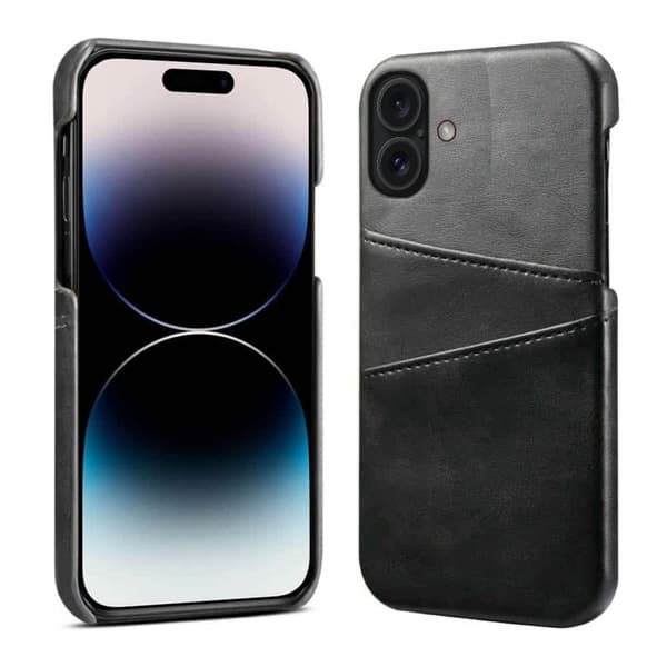 Retro kuori korttipaikoilla Apple iPhone 16 Plus - Tummanharmaa