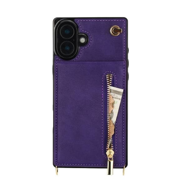 Zipper kaulakorukuori Apple iPhone 16 - Violetti