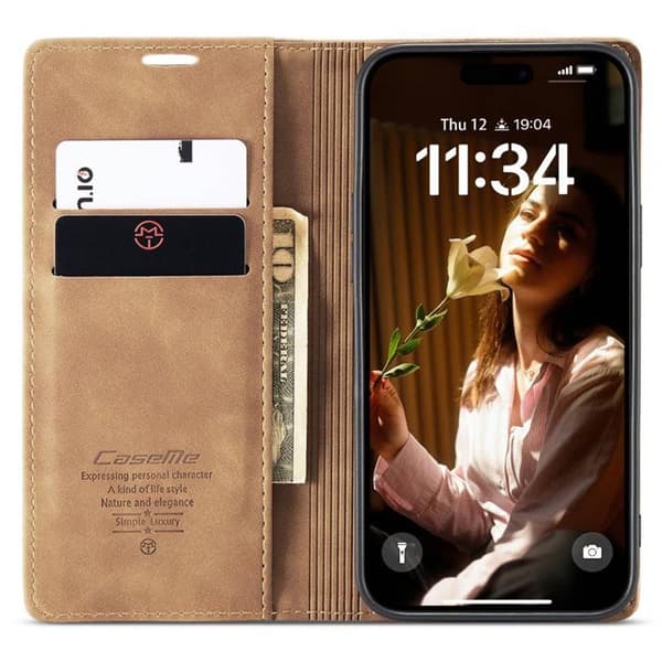 CaseMe puhelimenkotelo 013 Apple iPhone 16 - Ruskea