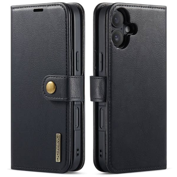 Lompakkokotelo DG-Ming 2i1 Apple iPhone 16 - Musta