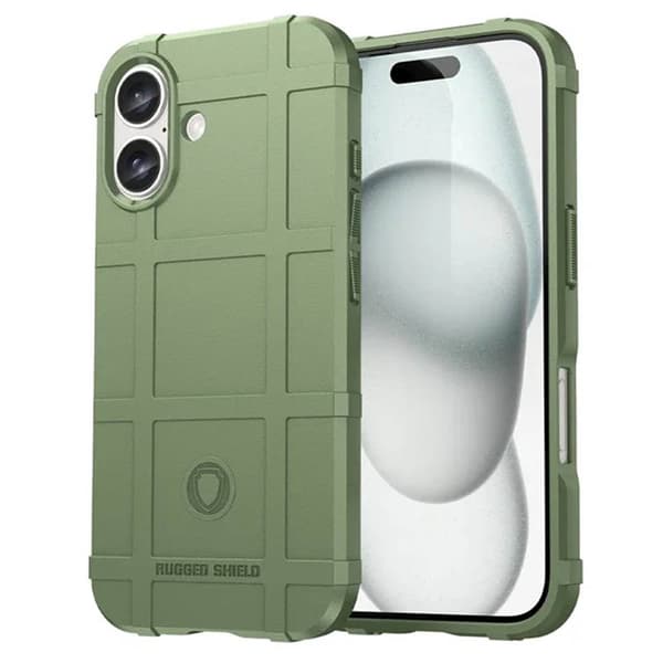 Rugged Shield kuori Apple iPhone 16 - Vihreä