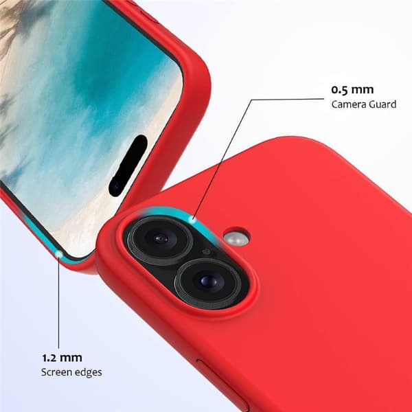 Liquid silikonisuoja Apple iPhone 16 - China Red