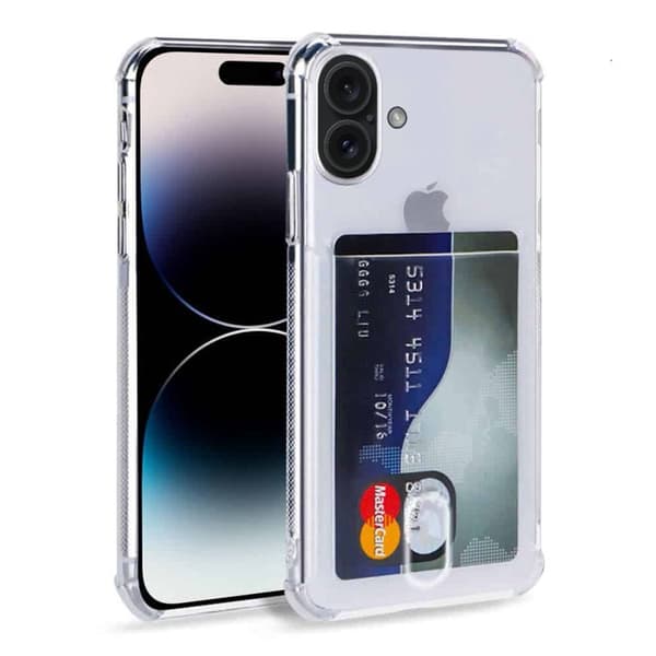 Silikon skal med kortplats Apple iPhone 16