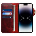 Miniatyrbillede 1 af 4: Denior mobilcover læder Apple iPhone 16 Plus - Oxeblod